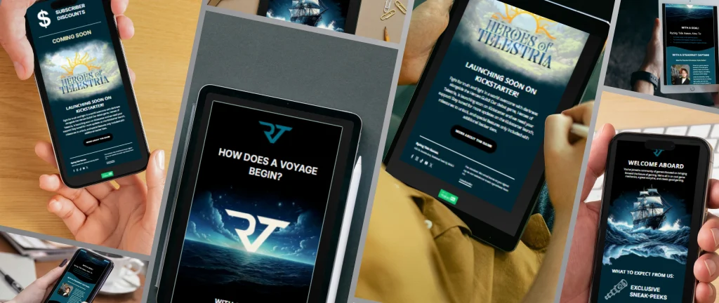 a portfolio of ryzing tide games email marketing