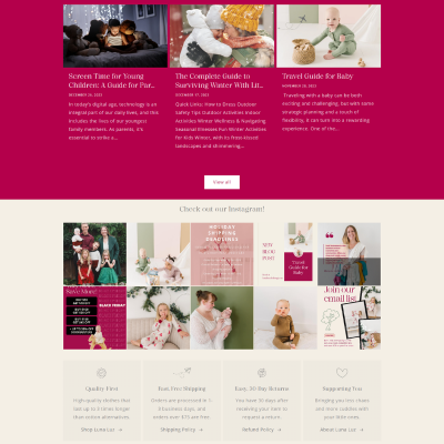 Luna Luz Website Homepage - Blog Posts & Buy Highlights